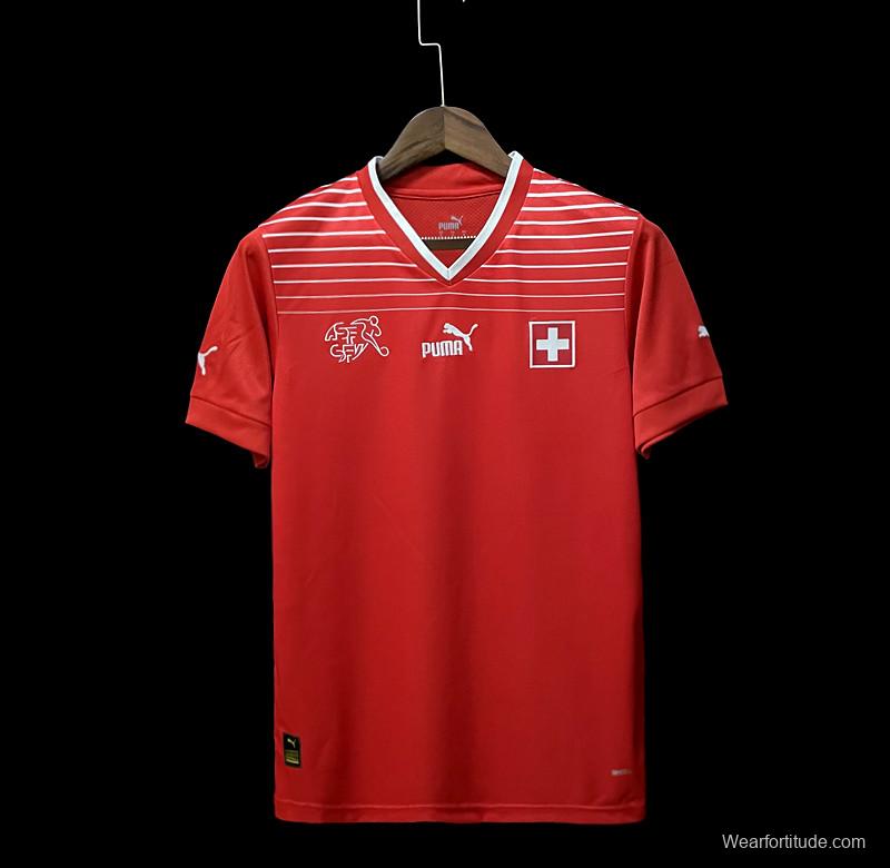 2022 Switzerland Home Soccer Jersey