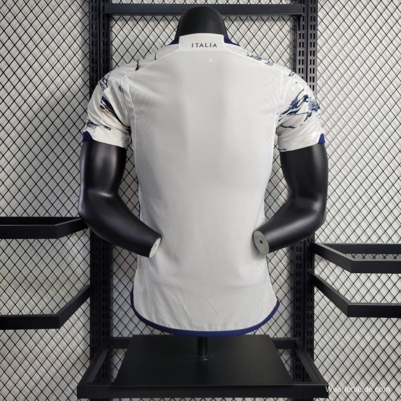 Player Version 2023 Italy Away White Jersey