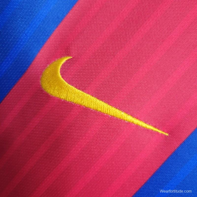 Retro 16-17 Barcelona Home Soccer Jersey