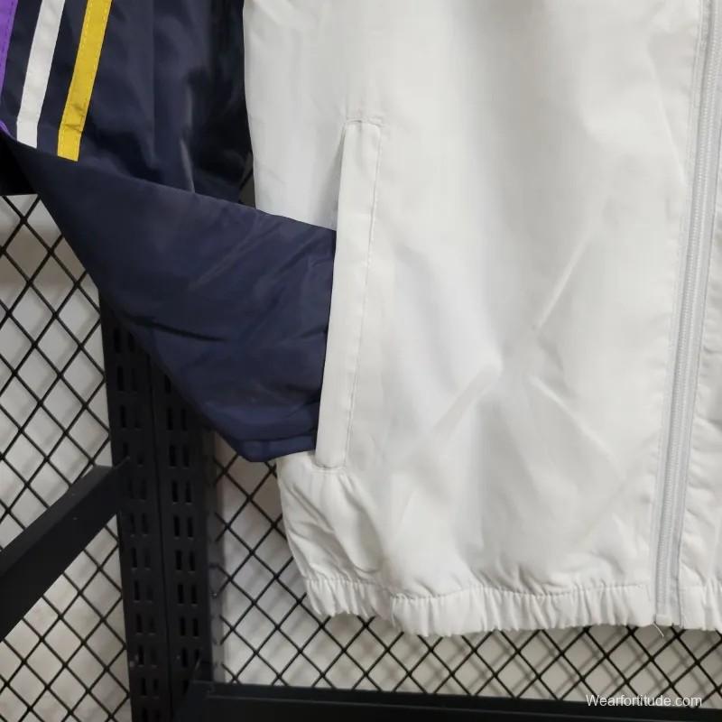 24/25 Adidas White Windbreaker