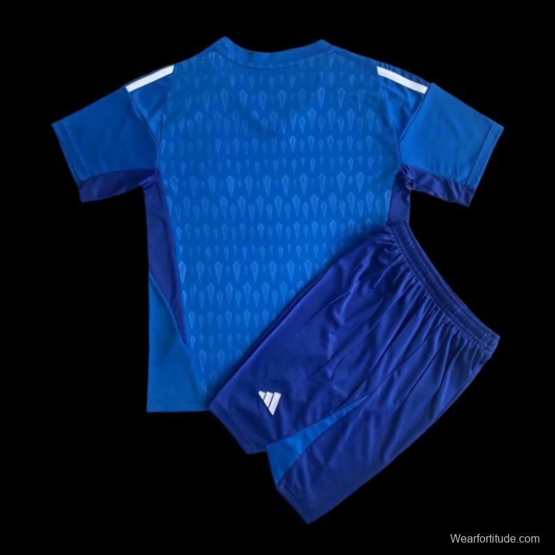 2023 Kids Argentina Blue Goalkeeper Jersey