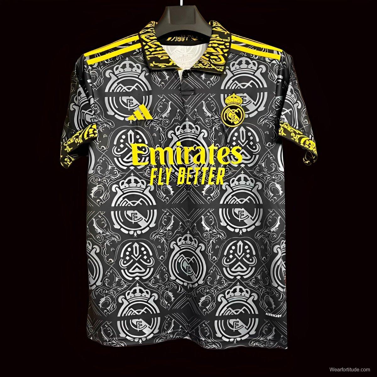 24/25 Real Madrid Black Special Pre-Match Jersey